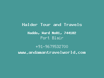 Halder Tour and Travels, Port Blair