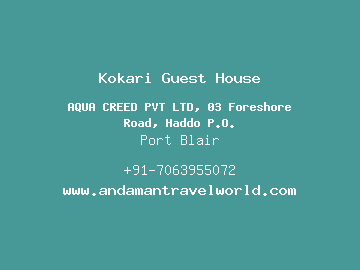 Kokari Guest House, Port Blair